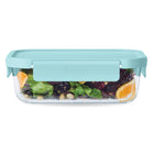 Bentgo - Boîte de conservation en verre étanche -1041 ml - Bleu clair-Fabriqué en verre borosilicate de qualité supérieure résistant aux chocs thermiques, vous pouvez ainsi congeler et chauffer les récipients en toute confiance