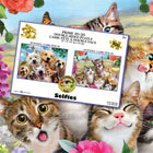 Howard Robinson Dog & Cat Selfie - 100 Pieces-Completed Puzzle dimensions: 12” x 9” (30 x 23 cm)