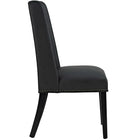 Modway Baron Vinyl Dining Chair - Black - 4 Pack-Antique Copper Nailhead Trim