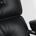 Plata Import - Chaise de bureau élégante Chaise réglable en similicuir avec cadre en aluminium poli, Noir-Mecanisme d'inclinaison