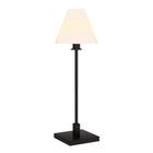 Hudson&Canal - Lampe de table Clement de 71 cm de haut avec abat-jour en tissu, - Bronze noirci/blanc-Associé à un abat-jour en tissu blanc