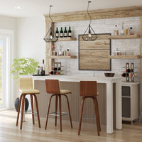 Armen Living - Vienna Tabouret de Bar Pivotant de 76 cm de Hauteur en Finition Bois Noyer avec Similicuir Crème-Que vous ayez un îlot de cuisine, une table de bar, une table haute ou une péninsule, nous avons la hauteur idéale pour répondre à vos besoins.

Ce tabouret est disponible en deux options de hauteur :

66 cm (26") pour une hauteur de comptoir
76 cm (30") pour une hauteur de bar
