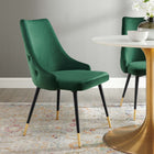 Modway Adorn Tufted Performance Velvet Dining Side Chair - Green-Durable Stain-Resistant Fabric