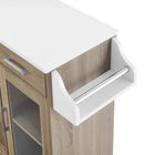 Modway Culinary Kitchen Cart With Spice Rack - Oak White-10