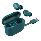 Jlab GO Air POP True Wireless Earphones - Teal-Long battery life. GO Air POP features 8 plus hours of playtime in each earbud and 24 plus extra hours from the charging case (32 plus hours total). Return to the case to recharge the buds, and use the integrated USB cable to charge the case.