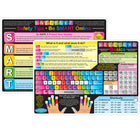 Ashley Productions Smart Poly Learning Mat - 12" x 17" - Double-Sided - Keyboard Basics - Internet Safety - 6 Pack-Use with dry erase or water based markers and washable crayons