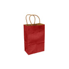 Eddie's - Sac à provisions en papier kraft 100 % recyclé - 5-1/2" x 3-1/4" x 8-3/8" - Rouge écarlate - Paquet de 100-5-1/2" x 3-1/4" x 8-3/8"