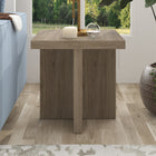 Hudson&Canal - Table d'appoint carrée Boden de 56 cm de largeur, , en chêne gris vieilli-Nettoyer avec un chiffon doux et sec, sans produits chimiques agressifs ni produits de nettoyage abrasifs