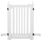 PawHut - Barrière intérieure en bois autoportante, pliable-Le panneau central possède une porte ouverte permettant à votre chien d'entrer et de sortir facilement