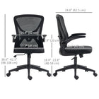 Vinsetto Mesh Office Chair with Lumbar Support and Flip-Up Armrests-The mesh fabric is breathable and soft