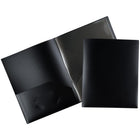 JAM Paper - Chemises multi-poches en plastique robuste - organiseur à 6 pochettes - noir - Paquet de 2-4
