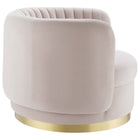 Modway Embrace Tufted Performance Velvet Swivel Chair - Gold Pink-Durable Stain-Resistant Fabric