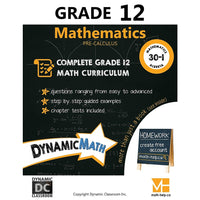 Dynamic Math Workbook Alberta - Grade 12-Covers Alberta Grade 12 Mathematics (30-1) curriculum