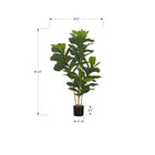 Monarch Specialties - Plante Artificielle - 41 po H - Arbre À Violons - Mis En Pot - Touche Réelle - Feuilles Vertes - Pot Noir-Cette plante d'intérieur à entretien facile est fabriquée à partir des matériaux de la plus haute qualité et ne nécessite pas d'entretien ou d'arrosage, pour un accent décoratif durable et respectueux de l'environnement qui durera toute une vie