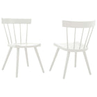 Modway Sutter Wood Dining Side Chair - White - 2 Pack-Modern Farmhouse Dining Chair