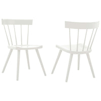 Modway Sutter Wood Dining Side Chair - White - 2 Pack-Modern Farmhouse Dining Chair