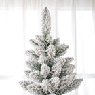 HOMCOM - Arbre de Noël artificiel floqué de 7 pieds avec base en acier - vert-Conception en 3 sections pour un assemblage sans problème
