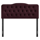 Modway Annabel Stain-Resistant Performance Velvet King Headboard - Mulberry-Dense Foam Padded Headboard