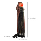 HOMCOM Animatronic Skull Pumpkin Ghost Prop Halloween Decoration-Features ghastly red glowing eyes 