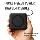 Uncaged Ergonomics - 7-en-1 chargeur sans fil magnétique portable 10 000 mAh - Noir-Double béquille : visualisez et utilisez facilement votre téléphone tout en le chargeant en mains libres.