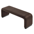 Modway Koda Performance Velvet Waterfall Long Bench - Black/Chocolate Brown-Assembly Required