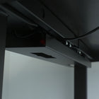 MotionGrey Under Desk Cable Management Tray - Cord Organizer for Standing Desks & Workstations - Black-Spacious & Versatile: Designed to fit multiple power bricks, surge protectors, and bundles of cables-perfect for complex desk setups