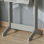 HOMCOM Lockable Mirror Jewelry Cabinet with LED Light - 18" L x 14.25" W x 59.75" H - Grey-Comes with a 100cm USB cable, adapter not included 