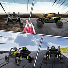 Qaba 12V Licensed KAWASAKI TERYX KRX 2WD Electric Ride on Truck - Black-Rugged off-road design with rear suspension for a comfortable, adventurous ride 