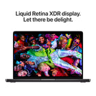 Apple MacBook Pro 14" - M5 Pro - 18-core CPU - 2 TB SSD - 24 GB Memory - Space Black-Brilliant Pro Display - The 14.2-inch Liquid Retina XDR display features 1600 nits peak brightness, up to 1000 nits sustained brightness and 1,000,000:1 contrast