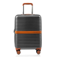 Champs Vintage II 20" Carry-on Luggage Case - Dark Grey-Expansion System on all cases. 