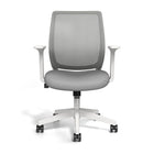 Staples - Fauteuil fonctionnel Essentials, tissu et dossier en maille, gris-Réglage de la hauteur du siège et du basculement et blocage du basculement
