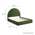 Modway Solana Arched Performance Velvet Full Platform Bed - Moss Green-8