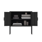Manhattan Comfort Ava 23.6" Modern Accent Cabinet - Black-30 Day Limited Manufacturer's Warranty