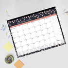 Blueline 18 Months Monthly Academic Desk Pad - July 2026 to December 2027 - 22" L x 17" W - Blossom Design - Bilingual-Bilingual