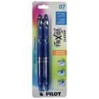 Pilot Frixion Clicker Erasable Gel Ink Pens Roller Ball Point Retractable Refillable - 0.7mm - Blue - 2 Pack-Erasable roller ball pen