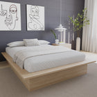 Nexera - Lit plateforme double Malibu en chêne blond naturel-8
