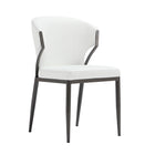 Manhattan Comfort Kirsten 20.5" Modern Leatherette Upholstered Dining Chair - White - Set of 4-Plush, Foam-Filled Seat for Lasting Comfort