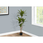 Monarch Specialties 51" Artificial Indoor Dracaena Tree - Floor - Black Pot-54 real touch, adjustable, lush green leaves create a lifelike appearance