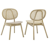 Modway Malina Wood Dining Side Chair - Grey - 2 Pack-MODERN FARMHOUSE CHARM - Transporting you to breakfast time at a cozy cafe, this dining chair blends modern farmhouse charm with coastal style, creating an airy design with rounded detail