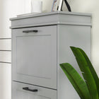 HOMCOM Narrow Shoe Cabinet with Flip Drawers & Adjustable Shelf - Grey-Anti-tipping design ensures extra safety  