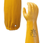 Atlas - Gant de travail vétérinaire/de pansement intégral en nitrile enduit, à prise en main optimale - Doublure en maille polyester - Jaune - Taille L-Tricot san couture en acrylique/coton/polyester