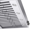 KUCHT KRH480-SS-C 48" 1200 CFM Wall Mounted Range Hood with Digital Controls - Stainless Steel-Stylish range hood comes with two stainless steel baffle filters that are also dishwasher friendly