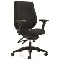 Staples - Fauteuil à basculements multiples à dossier moyen et petite assise Newdale, Fusion en houille, noir-Fauteuil à basculements multiples à dossier moyen, petite assise