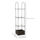Outsunny Raised Garden Bed with Tomato Planter Cage-Self-watering design helps plants to absorb water and nutrition completely  