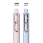Uniball One P Retractable Gel Pens - 0.5mm - Black Ink - Peach & Soda - 2 Pack-Functional & strong wire pocket clip opens wide for easy attachment to documents, folders or notebooks