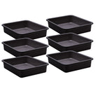 Teacher Created Resources - Grand plateau de lettres en plastique noir, paquet de 6-Parfait pour collecter et tenir des travaux de groupe en cours, ou garder différents sujets, jours de la semaine, ou les documents des étudiants soigneusement organisés.