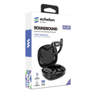 echelon RoundSound Open Ear True Wireless Earbuds - Black-Sweat and Splash Resistant  Ideal for workouts, jogging, and daily activities