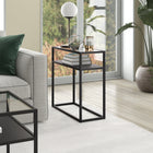 Hudson&Canal - Table d'appoint rectangulaire Ada 24 po de largeur - Bronze noirci-Nettoyer avec un chiffon doux et sec, sans produits chimiques agressifs ni produits de nettoyage abrasifs
