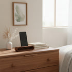 Decent Living Base de haut-parleur en bois pour téléphone - Noyer-Excellente musique à partir d'une solution simple
