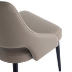 Manhattan Comfort - Lot de 2 chaises de salle à manger modernes Tremont 21,7 po en similicuir taupe-Mousse à haute densité pour un confort et une durabilité accrus